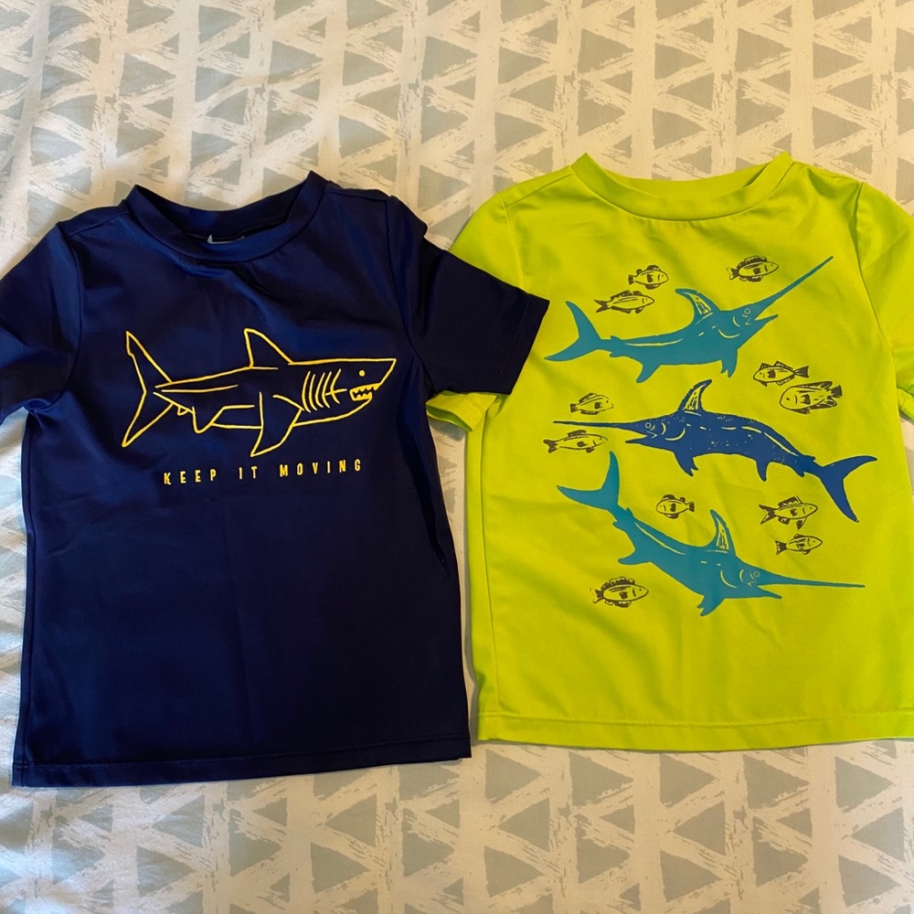 Toddler 3T Old Navy shark rash guards / set of 2